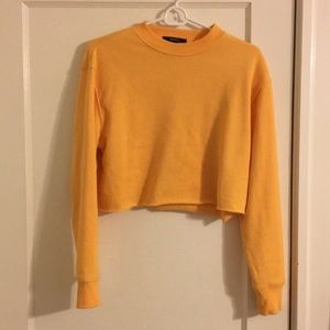 Yellow cropped sweater